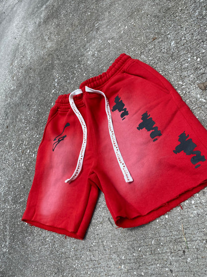 Flaming Red "Manifest" Shorts